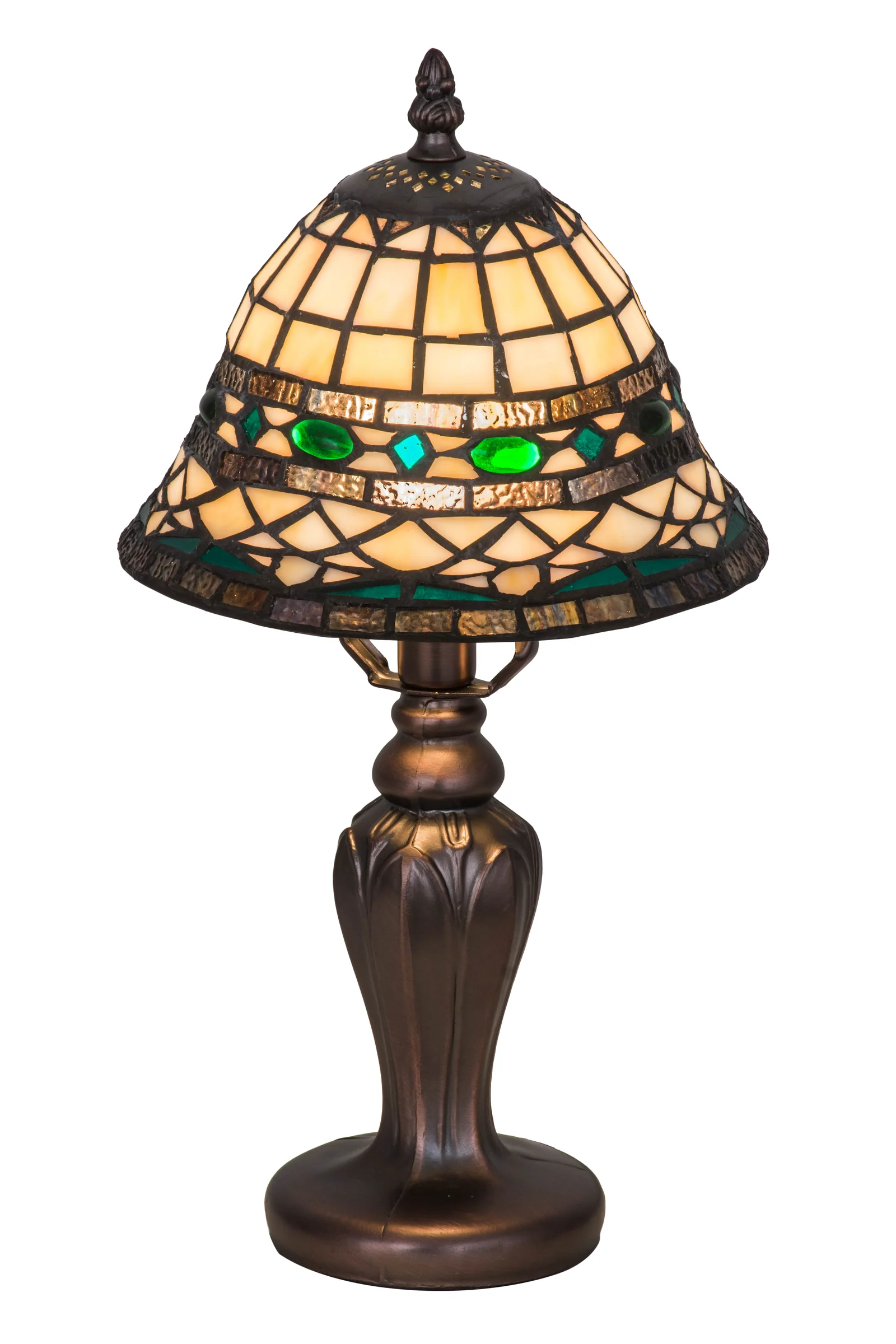Tiffany Roman Table Lamp in Beige Green Pbagwg Green