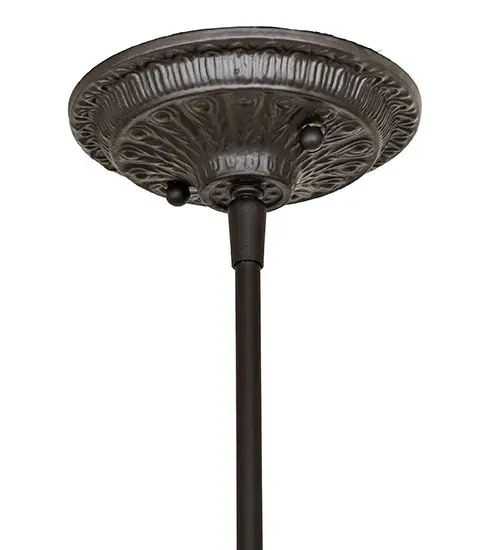 Embrace the timeless look of this classic Victorian-designed ceiling fixture hardware. This decorative hardware is finished in Oil Rubbed Bronze and accommodates Meyda Tulip pendant and mini pendant shades. The Victorian Pendant Hardware is part of our American-made; American- designed; handcrafted Decorative Hardware Collection and is manufactured in Yorkville; New York. It is UL and cUL listed for dry and damp locations. - alternate view