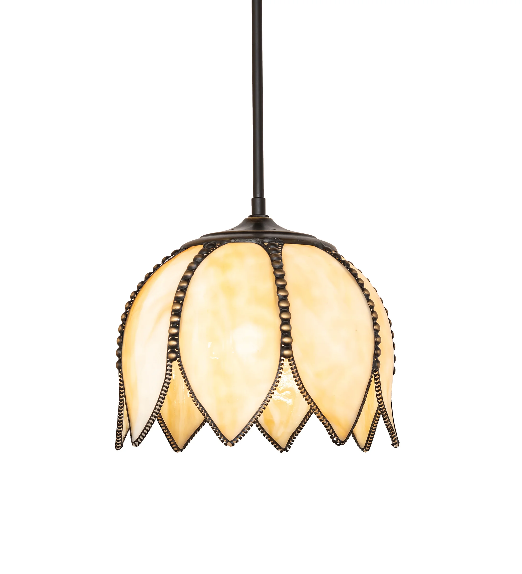 Tulip One Light Pendant in Craftsman Brown On Brass Oil Rubbed Bronze