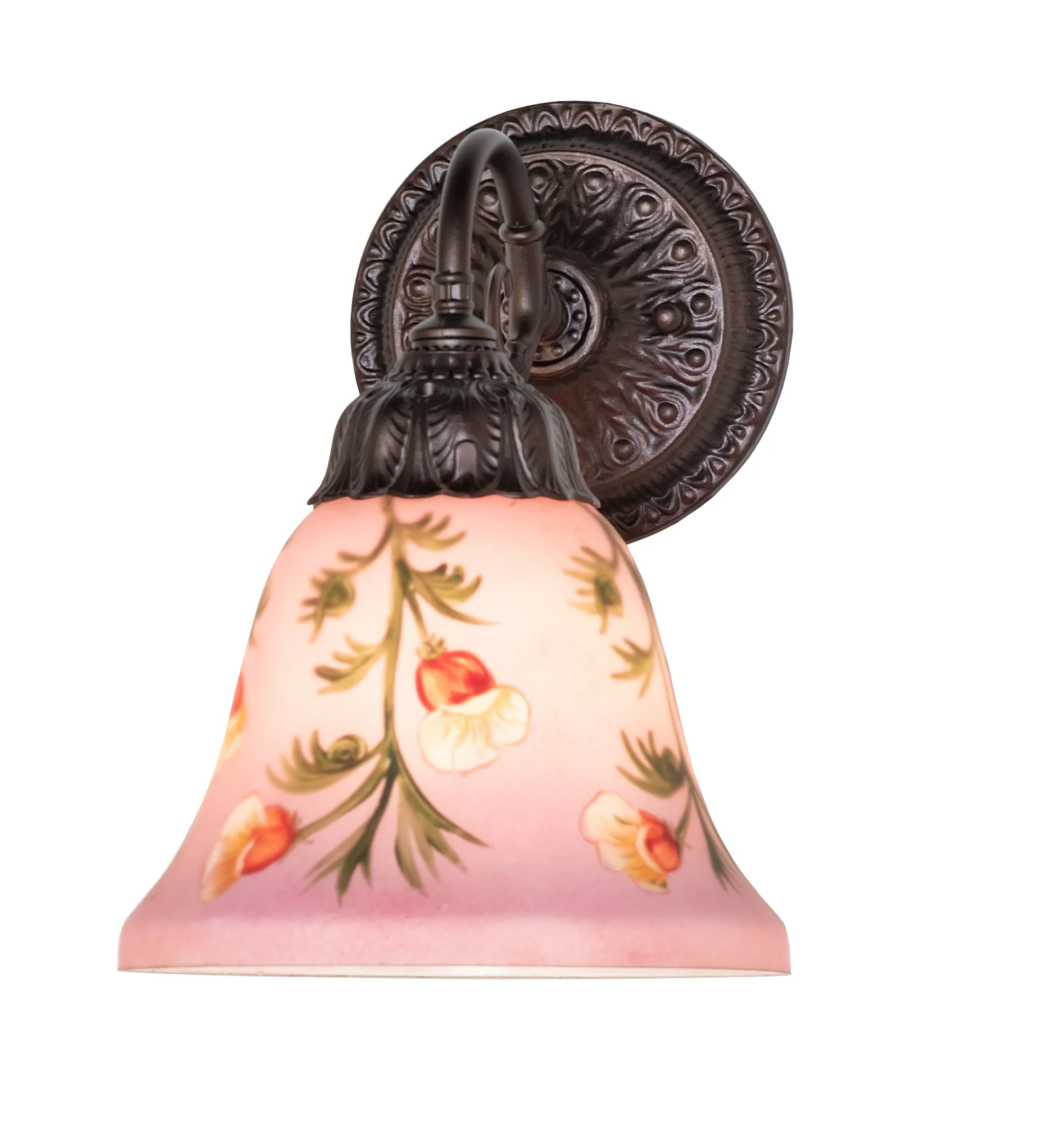 Bell Flower One Light Wall Sconce in Mahogany Bronze
