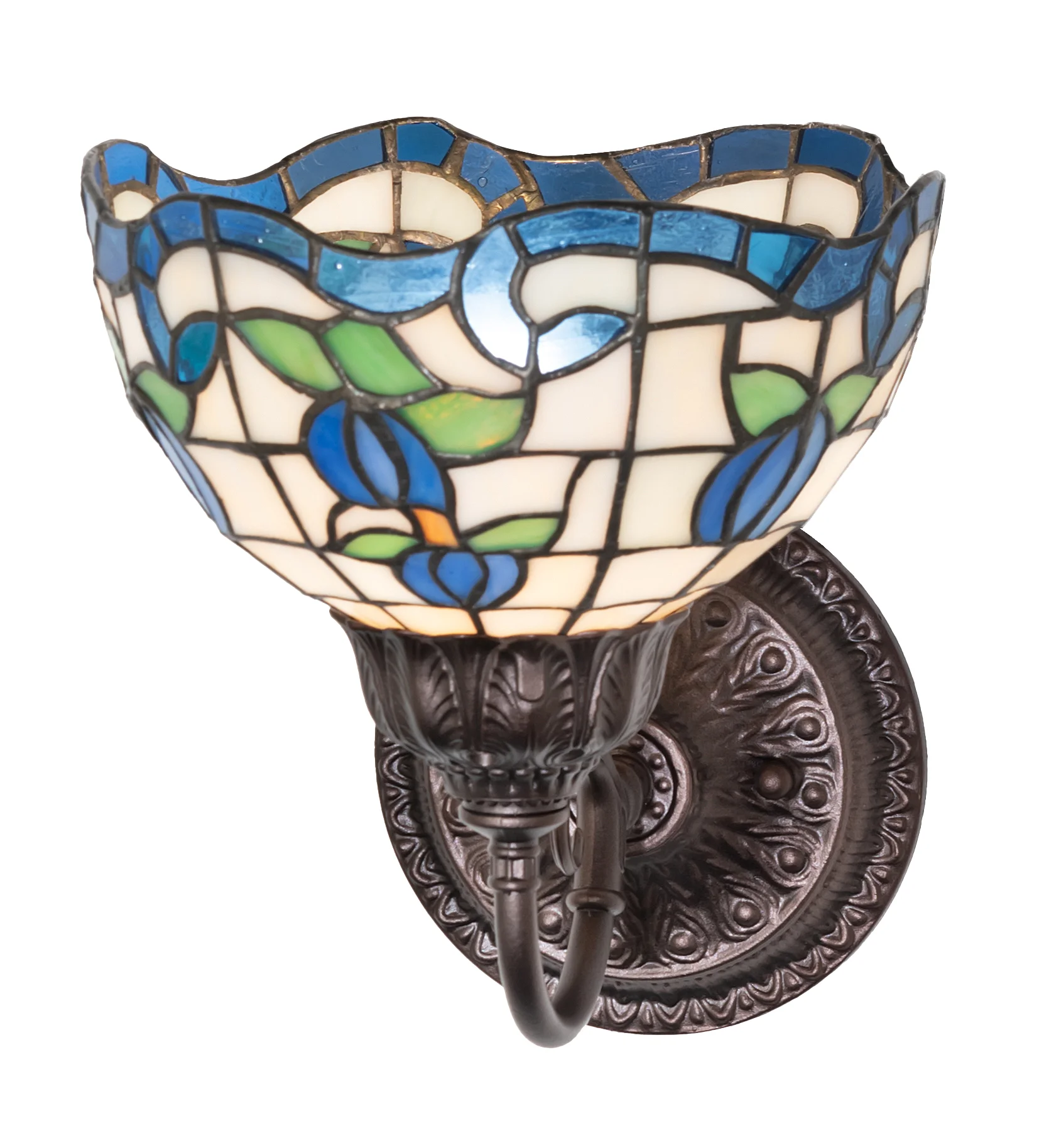 Roseborder One Light Wall Sconce in Mahogany Bronze