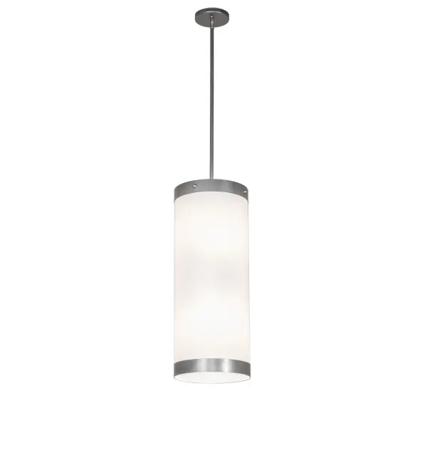 This stunning fixture, with a curved shape, integrates a modern look with a minimalistic style. It features an alluring Statuario Idalight shade complemented with Nickel-finished hardware and decorative accents. The mini pendant can be grouped in multiples to illuminate a bar, island, or counter in homes, lounges, and restaurants. The Cilindro Mini Pendant is included in our American-made, American-designed, handcrafted Modern Lighting Collection and manufactured in Yorkville, New York. The fixture is UL & cUL listed for dry and damp locations. Collection: Cilindro Finish: Nickel Glass: Statuario Idalight Width: 10.00" Height: 52.00" Length: 10.00" Weight: 12.00 lb Number of Bulbs: 8 Maximum Wattage: 12.00 W Bulb Type: A19 Bulb Base: E26 Light Source: LED Material: Steel Country of Origin: USA Safety Rating: Damp LED
