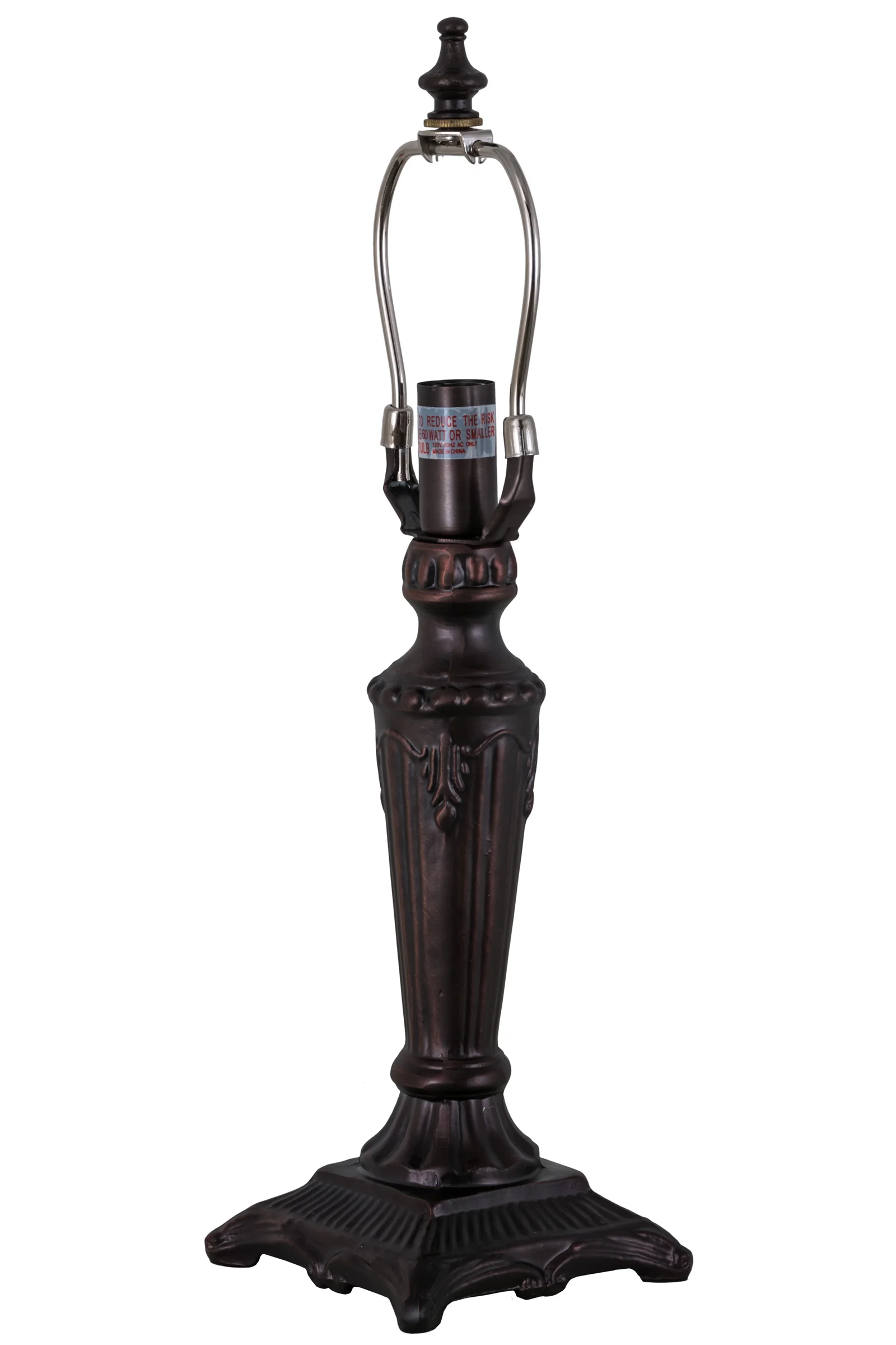 Fluted Elegant One Light Table Base in Mahogany Bronze