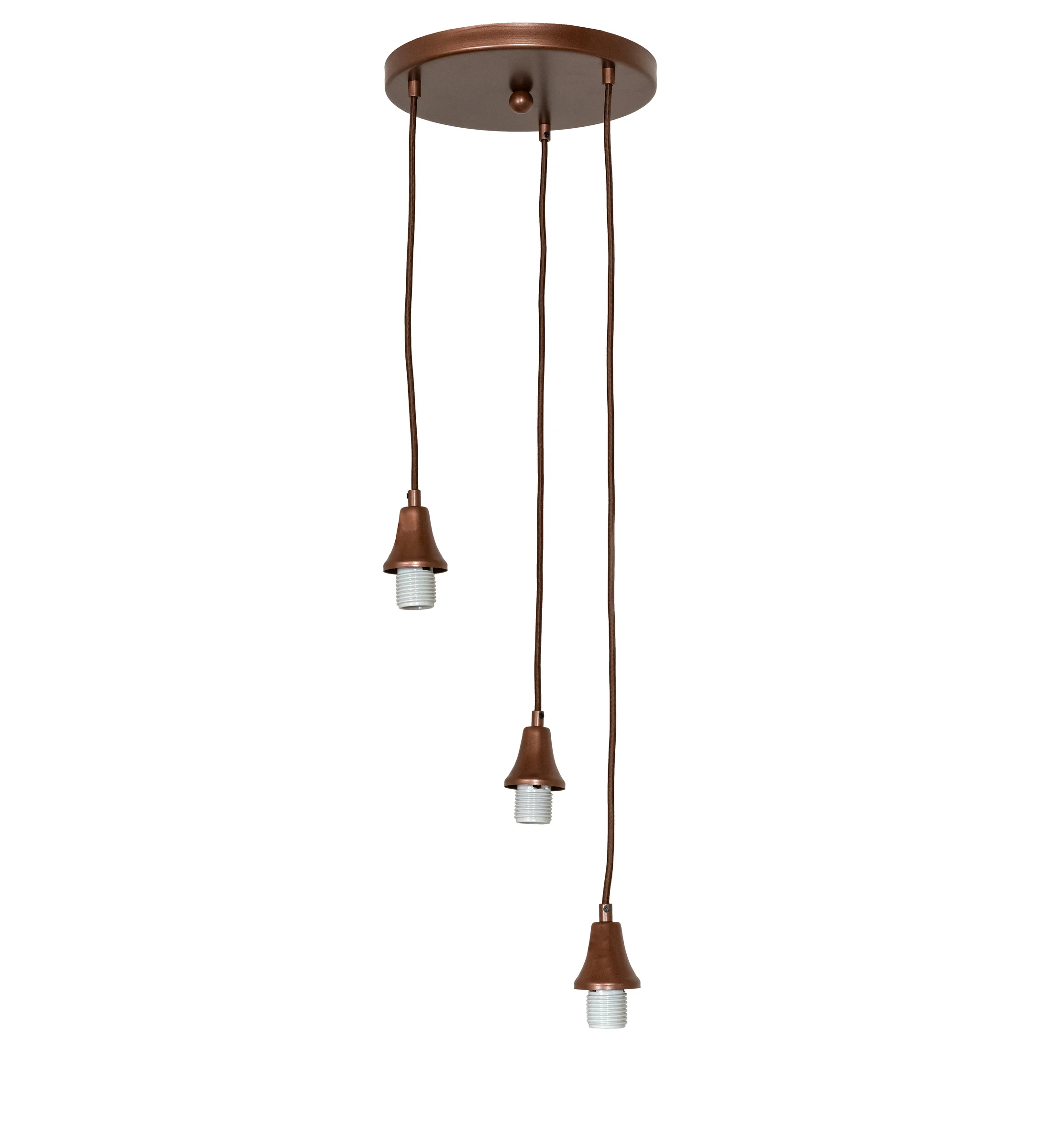 Pendant Hardware Three Light Pendant Hardware in C-Mahogany Bronze