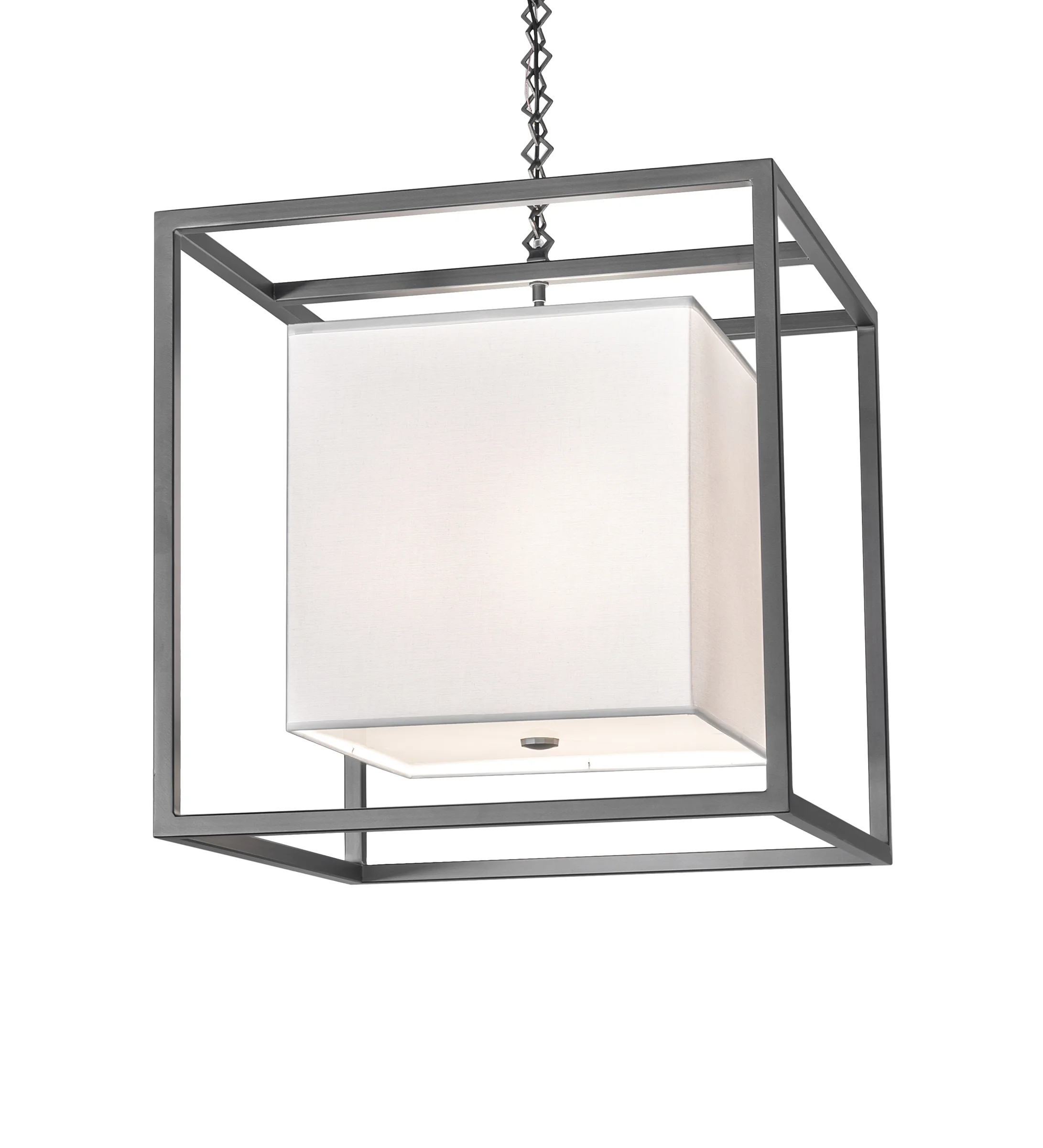 Kitzi Box Four Light Pendant in Wrought Iron