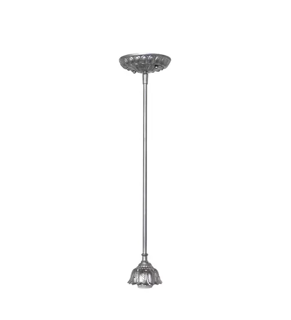 Every Meyda Tiffany item is a unique handcrafted work of art. Natural variations in the wide array of materials that we use to create each Meyda product make every item a masterpiece of its own. Photographs are a general representation of the product. Colors and designs will vary. Collection: Victorian Finish: Brushed Nickel Width: 5.00" Height: 21.00" Length: 5.00" Weight: 1.50 lb Number of Bulbs: 1 Maximum Wattage: 60.00 W Bulb Type: A19 Bulb Base: E26 Material: Steel Country of Origin: USA Safety Rating: Damp