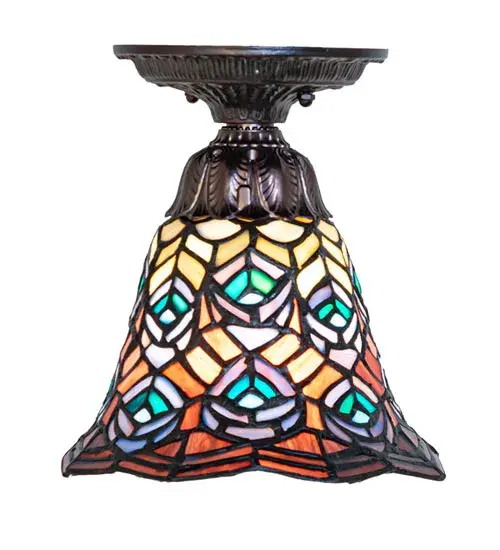 The Tiffany Peacock Feather by Meyda Lighting - Image 5