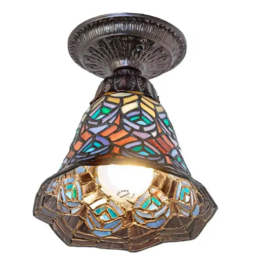 The Tiffany Peacock Feather by Meyda Lighting - Image 6