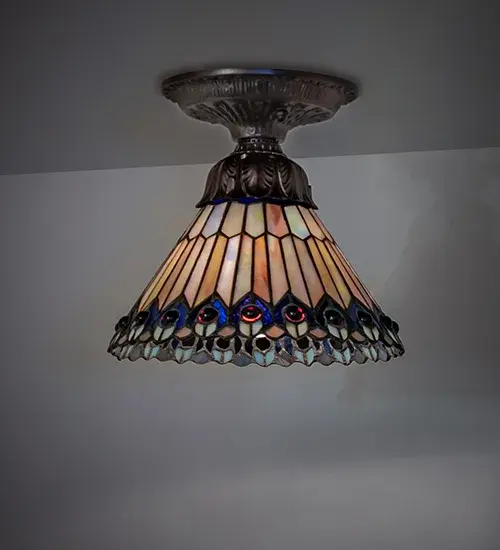 The Tiffany Jeweled Peacock by Meyda Lighting - Image 1