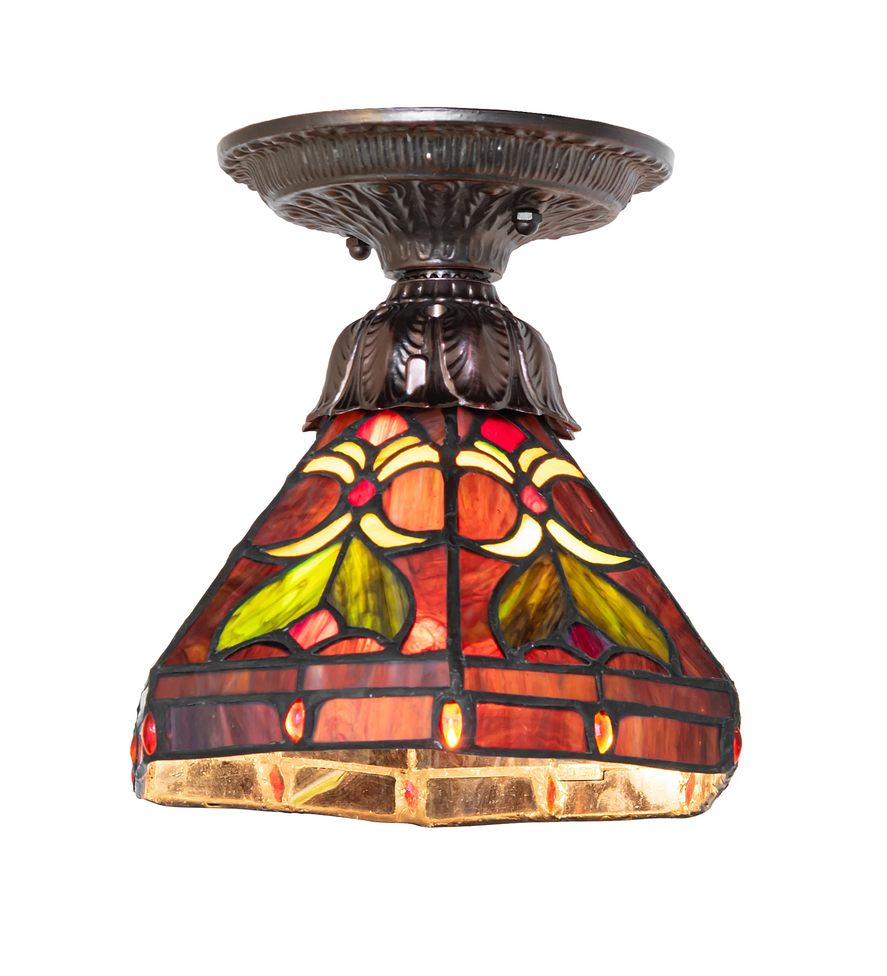 Middleton One Light Flushmount in Mahogany Bronze