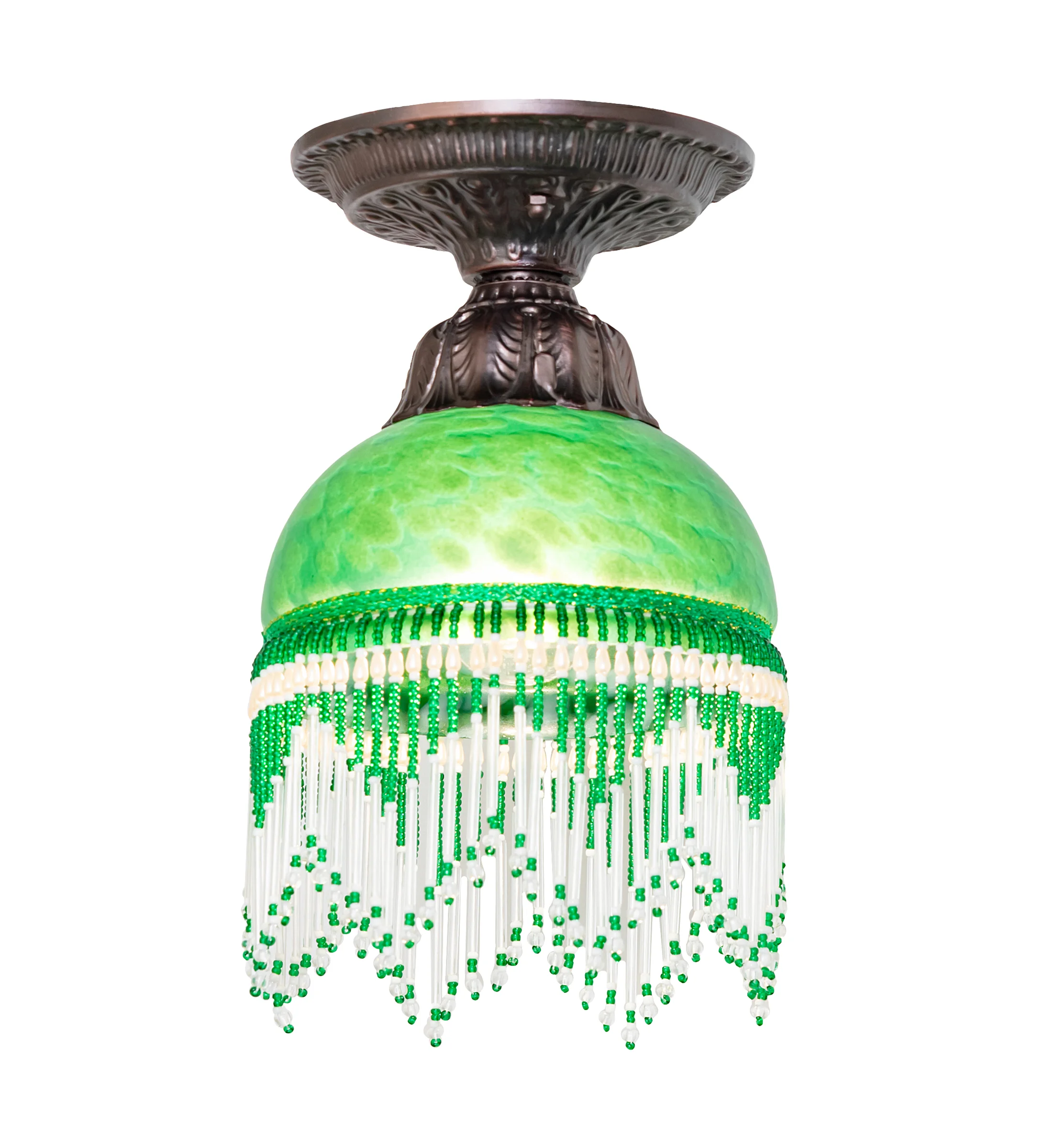 Roussillon One Light Flushmount in Mahogany Bronze