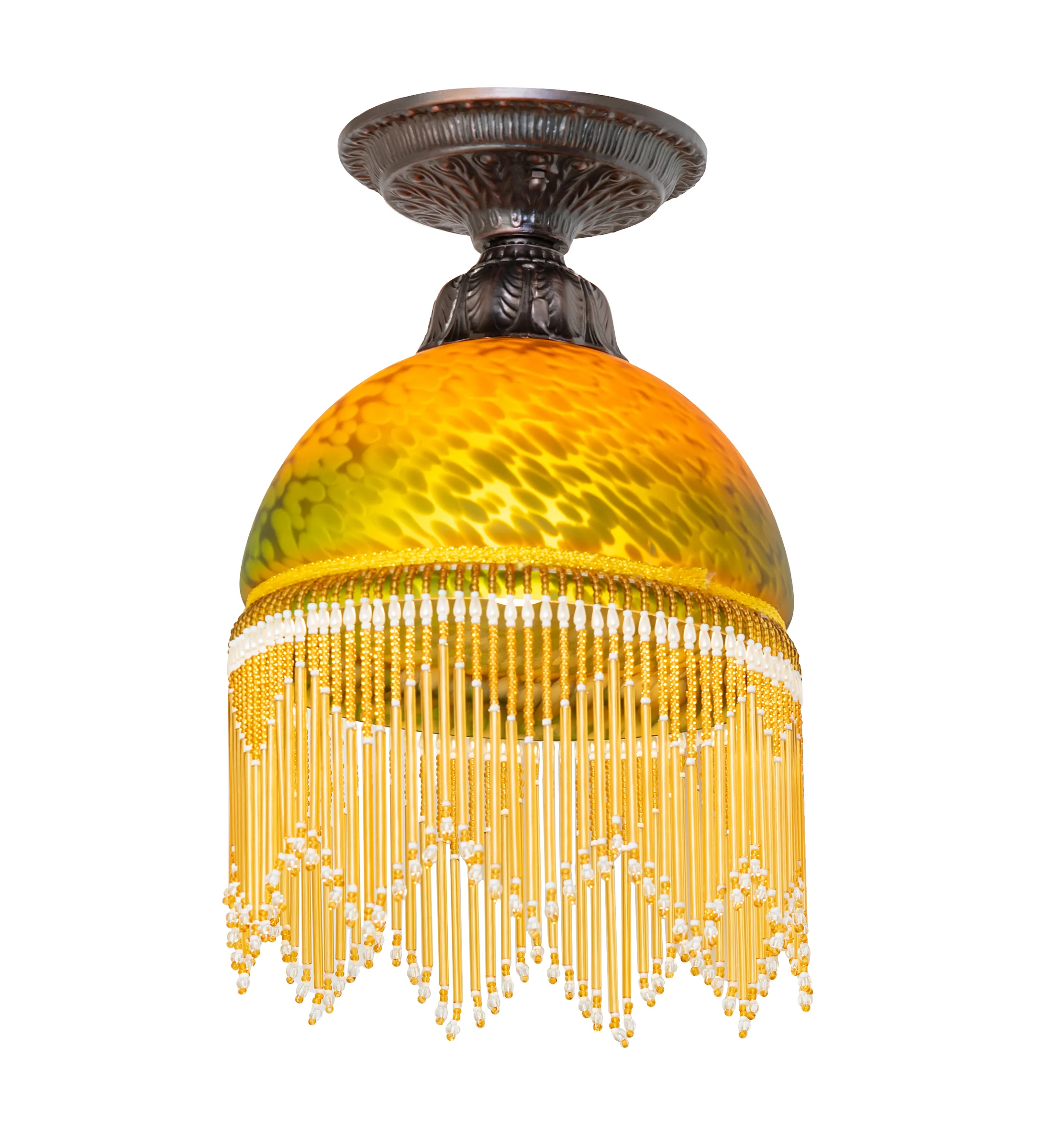 Roussillon One Light Flushmount in Mahogany Bronze