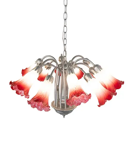 The Pink/White Tiffany Pond Lily by Meyda Lighting - Image 4