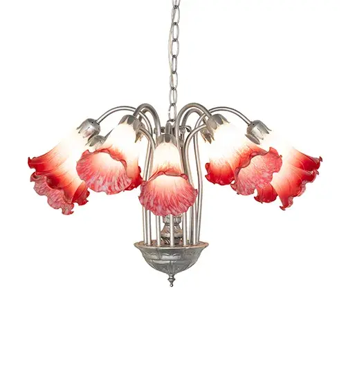 The Pink/White Tiffany Pond Lily by Meyda Lighting - Image 5
