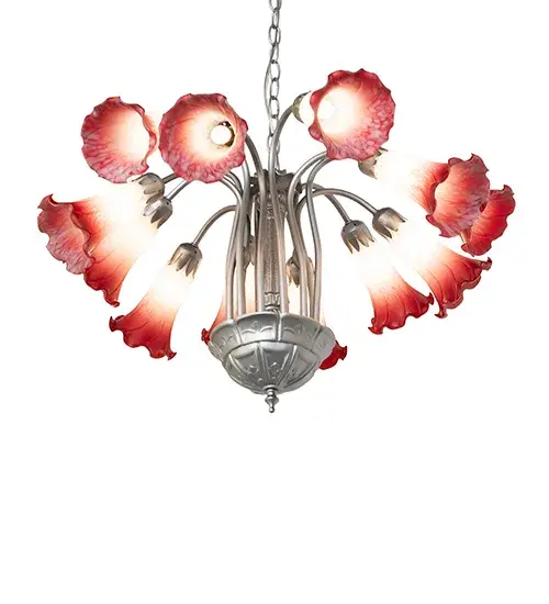 The Pink/White Tiffany Pond Lily by Meyda Lighting - Image 6