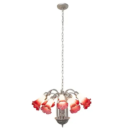 The Pink/White Tiffany Pond Lily by Meyda Lighting - Image 9