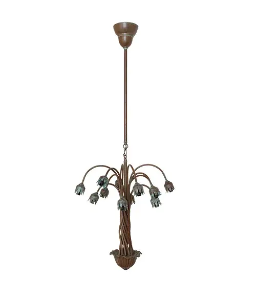The Dark Amber Tiffany Pond Lily by Meyda Lighting - Image 11