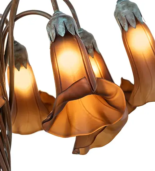 The Dark Amber Tiffany Pond Lily by Meyda Lighting - Image 8