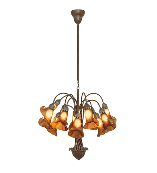 The Dark Amber Tiffany Pond Lily by Meyda Lighting - Image 10
