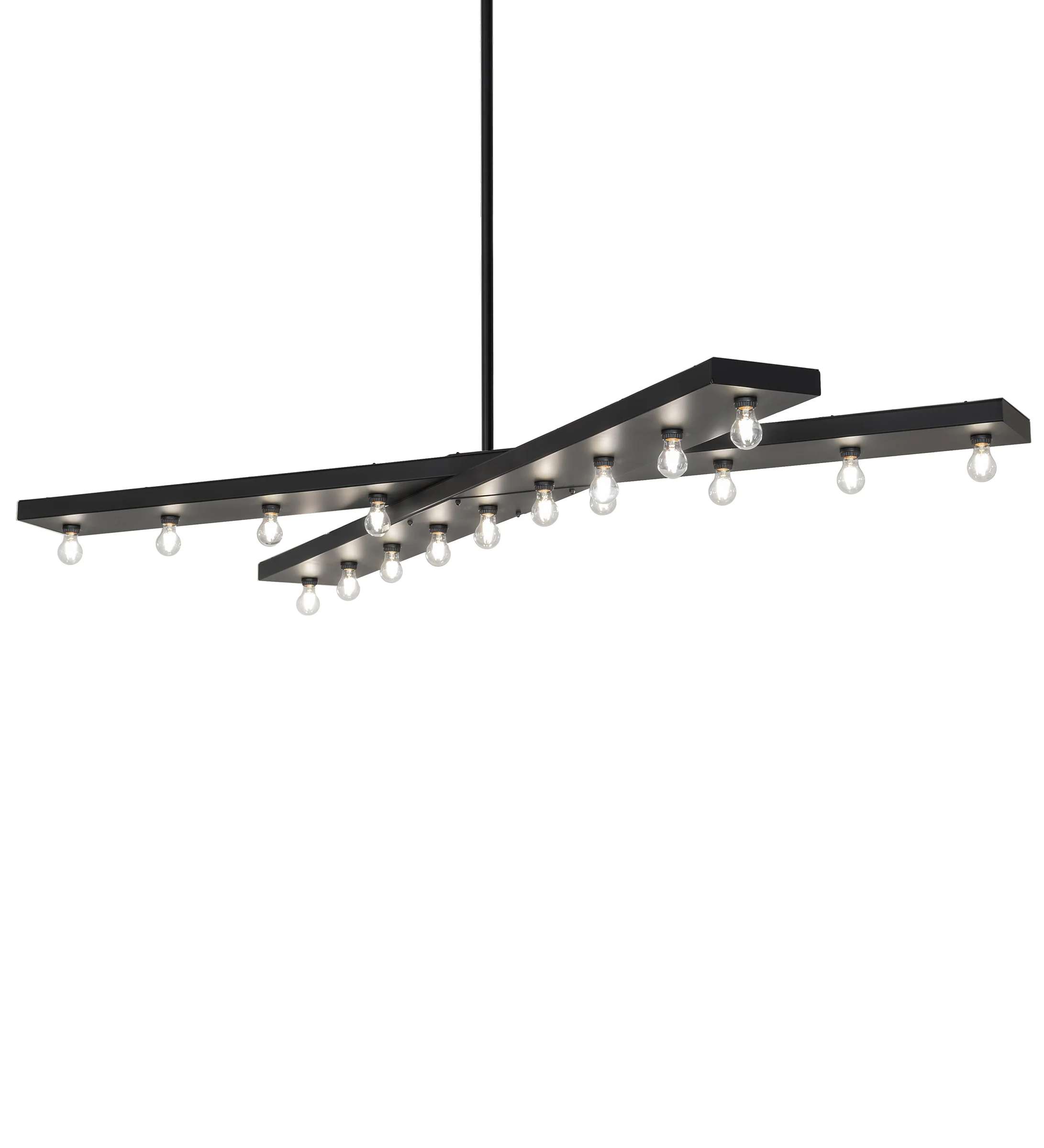 96" Long Caldero 17 Light Oblong Chandelier