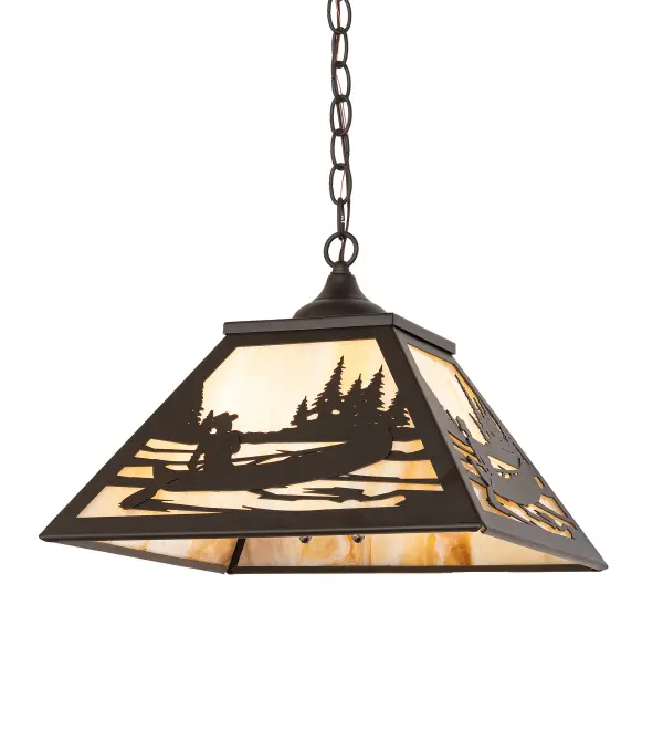 The Meyda Tiffany - Canoe At Lake by Meyda Lighting - Image 1