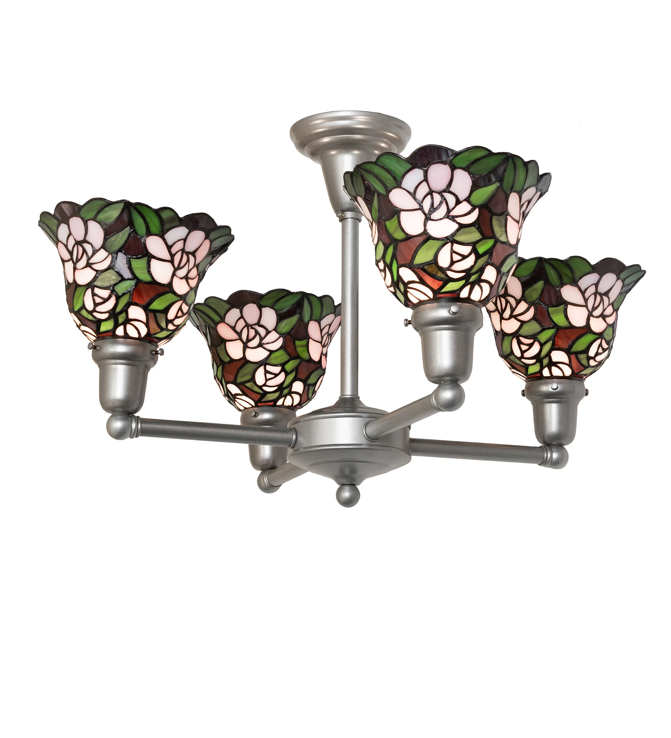 26" Wide Begonia 4 Light Chandelier