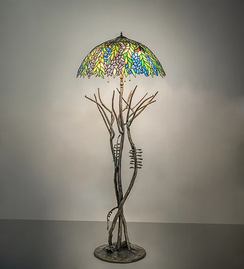 71" High Tiffany Honey Locust Floor Lamp