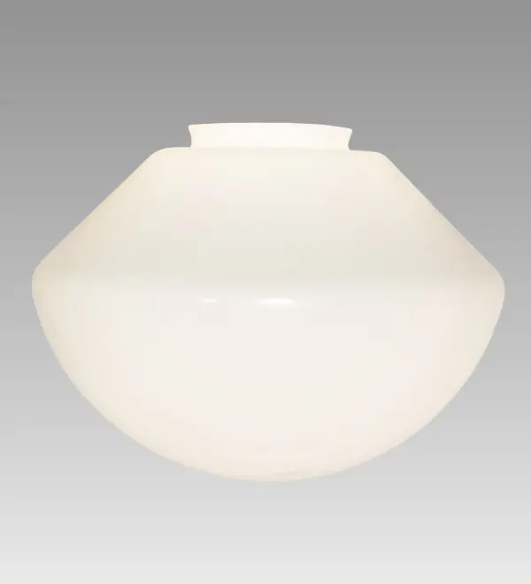 Restore the past with this appealing ceiling fixture featuring a beautifully formed White Opal Schoolhouse Glass shade with a traditional globe profile. This vintage-style shade offers a refined yet consistent, distinctive design that originated in traditional schoolhouses and public buildings in the early 1920s. The shade is perfect for dining spaces and corridors in homes, restaurants, and other public spaces. It pairs well with a base to create a table or floor lamp and matches hardware to build a ceiling pendant or wall sconce. The Revival Schoolhouse Traditional Globe Shade is included in our American-designed, handcrafted Schoolhouse Lighting Collection. Collection: Revival Glass: White Opal Glass Width: 16.00" Height: 12.00" Length: 16.00" Weight: 5.00 lb Country of Origin: CHINA Safety Rating: Damp
