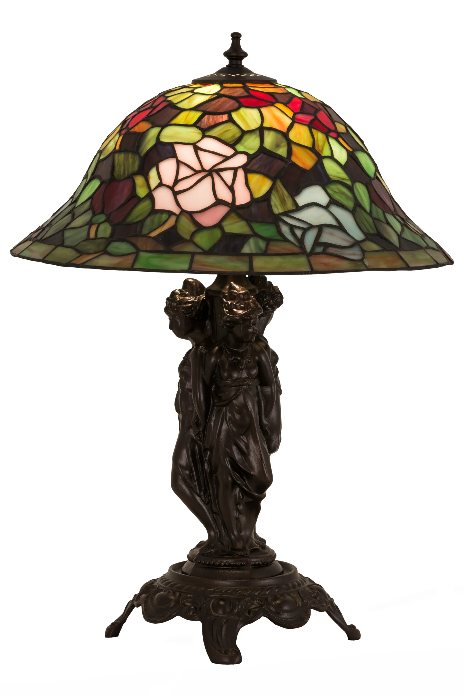 Rosebush One Light Table Lamp in Mahogany Bronze