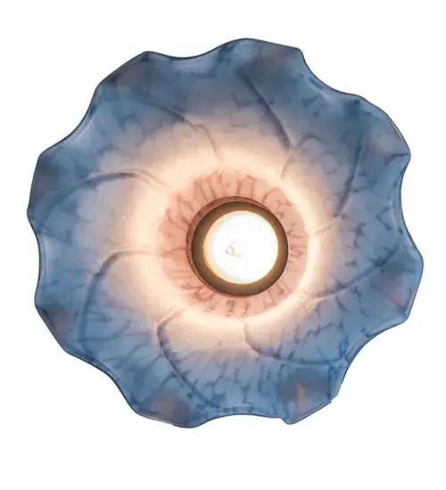The Pink/Blue Tiffany Pond Lily by Meyda Lighting - Image 7