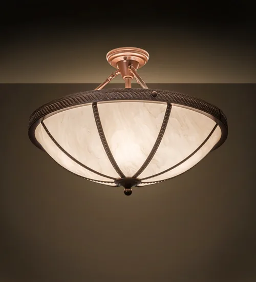 24" Wide Shansky Semi-Flush Mount