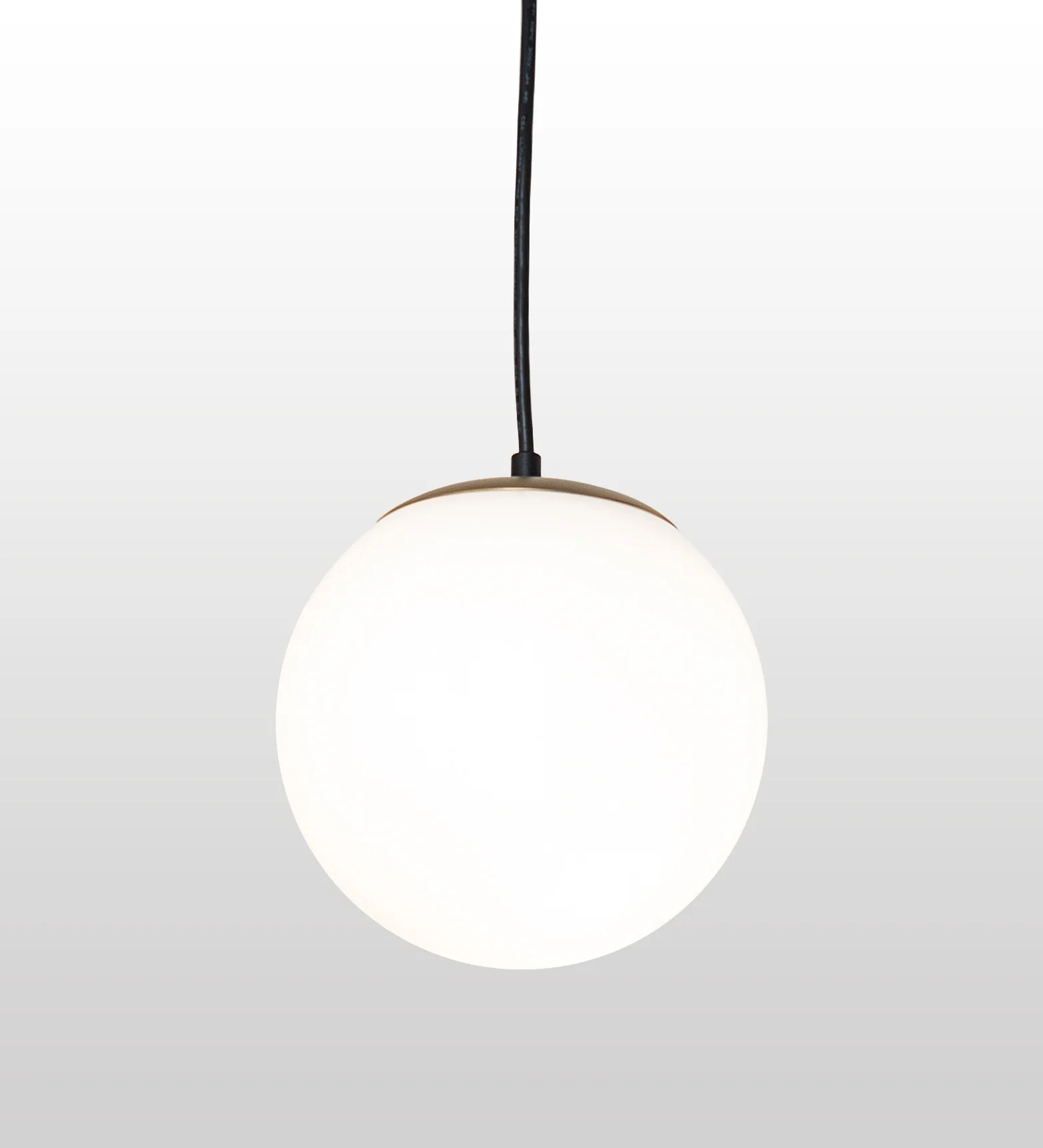 Bola One Light Mini Pendant in Solar Black/Brushed Brass