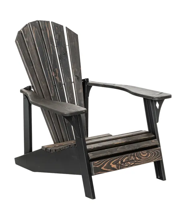 The first offering in our exclusive MeydaRondack Collection; this chair is designed for extraordinary durability; comfort; and style; featuring a natural wood feel and weighing significantly less than the standard. This hybrid design integrates premium materials; including a heavy-gauge; lightweight aluminum frame for strength; and is impervious to rot and decay. Larch wood is used for its natural weather resistance; longevity; and added comfort. The collection also features Solid-State Welding for added strength and durability. Custom Finishes are available in a variety of durable; exterior-rated powder coat colors and wood stains to suit your style. Designed for exceptional longevity; the chair is built to provide years of comfort and enjoyment. Relax in the timeless comfort of this iconic chair; knowing you've invested in a high-quality; American-made piece of furniture designed to withstand the tests of time. The MeydaRondack Chair is included in our American-made; American-designed; handcrafted MeydaRondack Chair Collection.