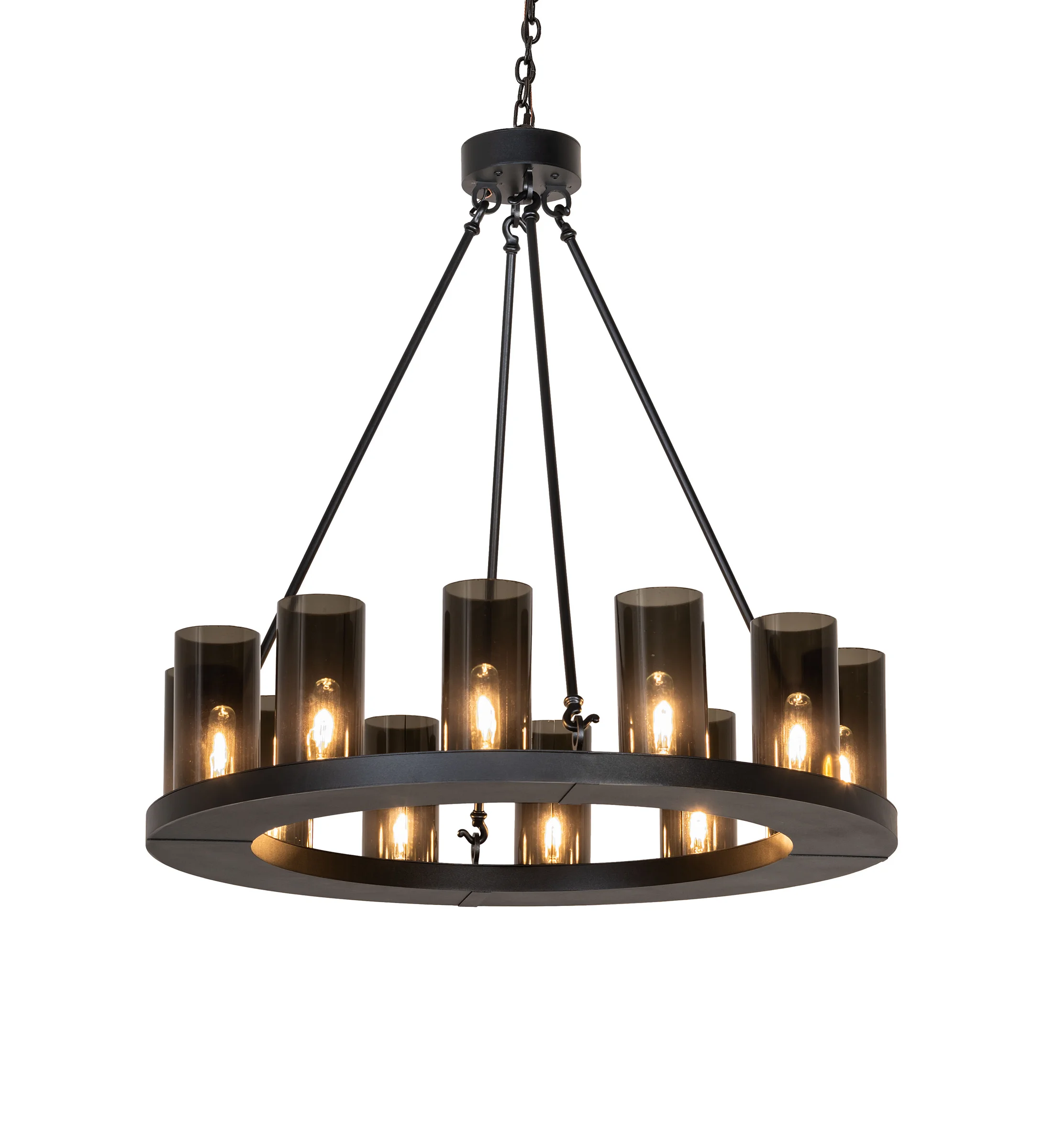 Loxley 12 Light Chandelier in Textured Black
