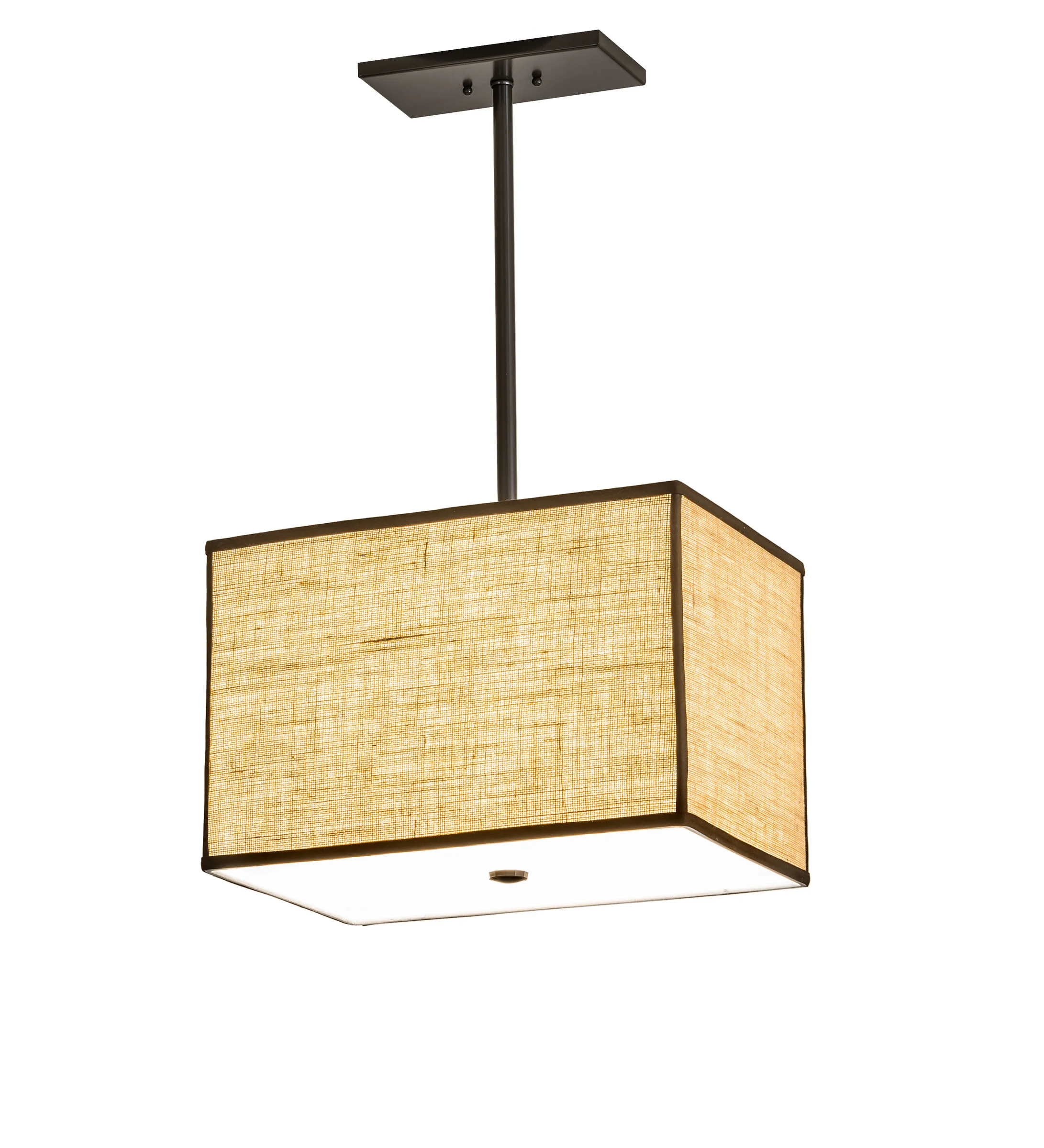 Quadrato Two Light Pendant in Timeless Bronze