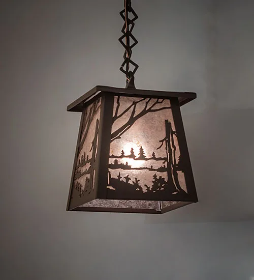 7" Square Quiet Pond Mini Pendant