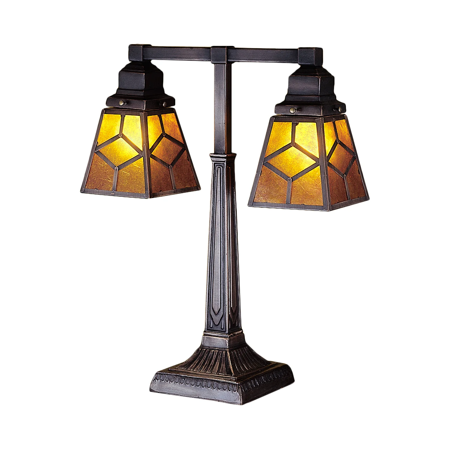 Diamond Craftsman Two Light Table Lamp in Mahogany Bronze Mahogany Bronze