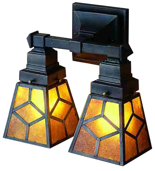 Diamond Craftsman Two Light Wall Sconce in Mahogany Bronze Mahogany Bronze