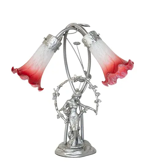 The Pink/White Tiffany Pond Lily by Meyda Lighting - Image 3