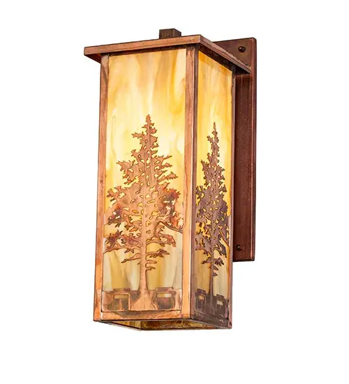 Every Meyda Tiffany item is a unique handcrafted work of art. Natural variations in the wide array of materials that we use to create each Meyda product make every item a masterpiece of its own. Photographs are a general representation of the product. Colors and designs will vary. Collection: Hyde Park Finish: Vintage Copper Glass: Travertine Idalight Width: 7.50" Height: 18.00" Length: 10.00" Weight: 11.00 lb Number of Bulbs: 1 Maximum Wattage: 60.00 W Bulb Type: A19 Bulb Base: E26 Material: Copper Country of Origin: USA Safety Rating: Wet - alternate view