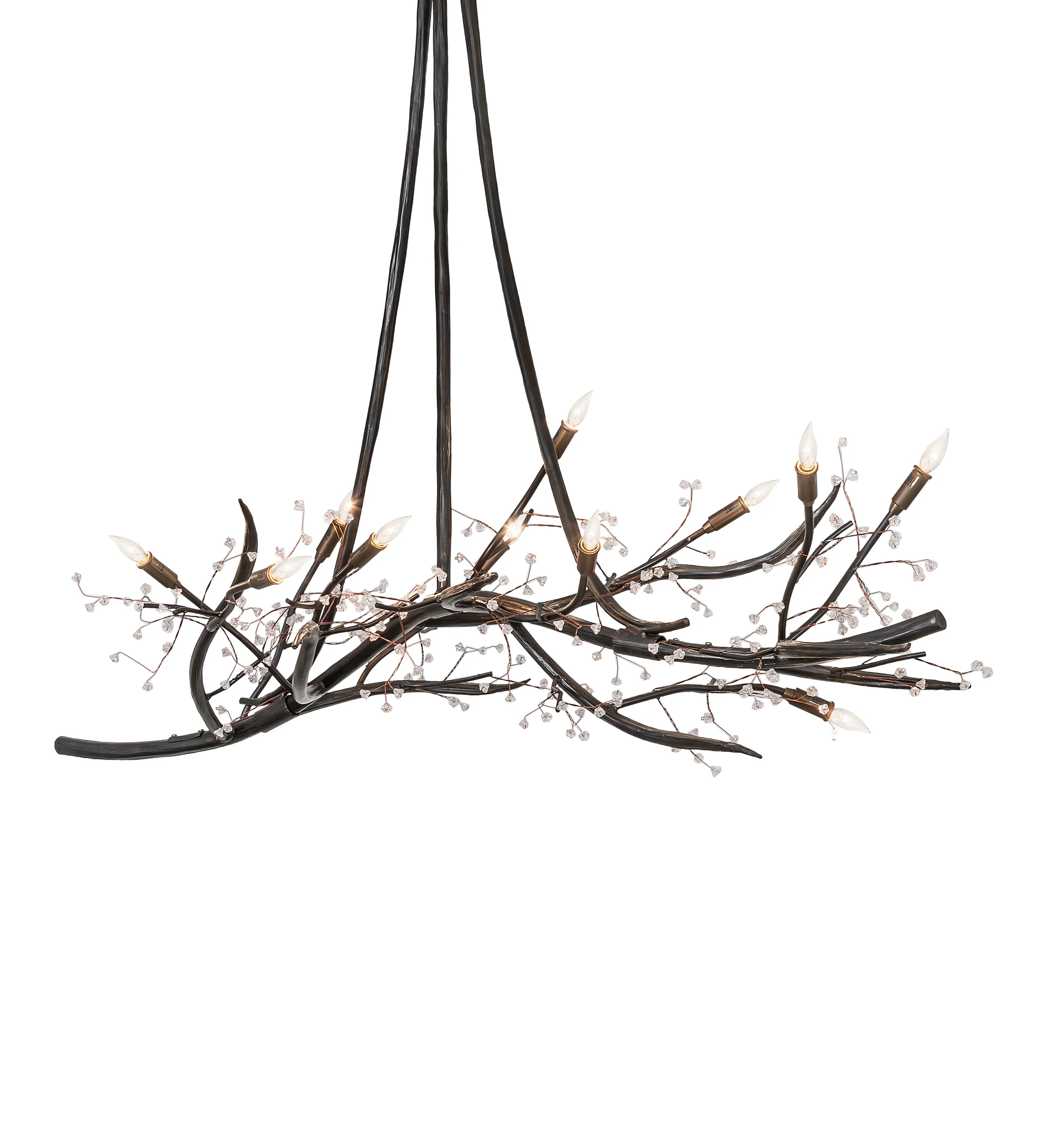 Winter Solstice 11 Light Chandelier in Dark Burnished Antique Copper