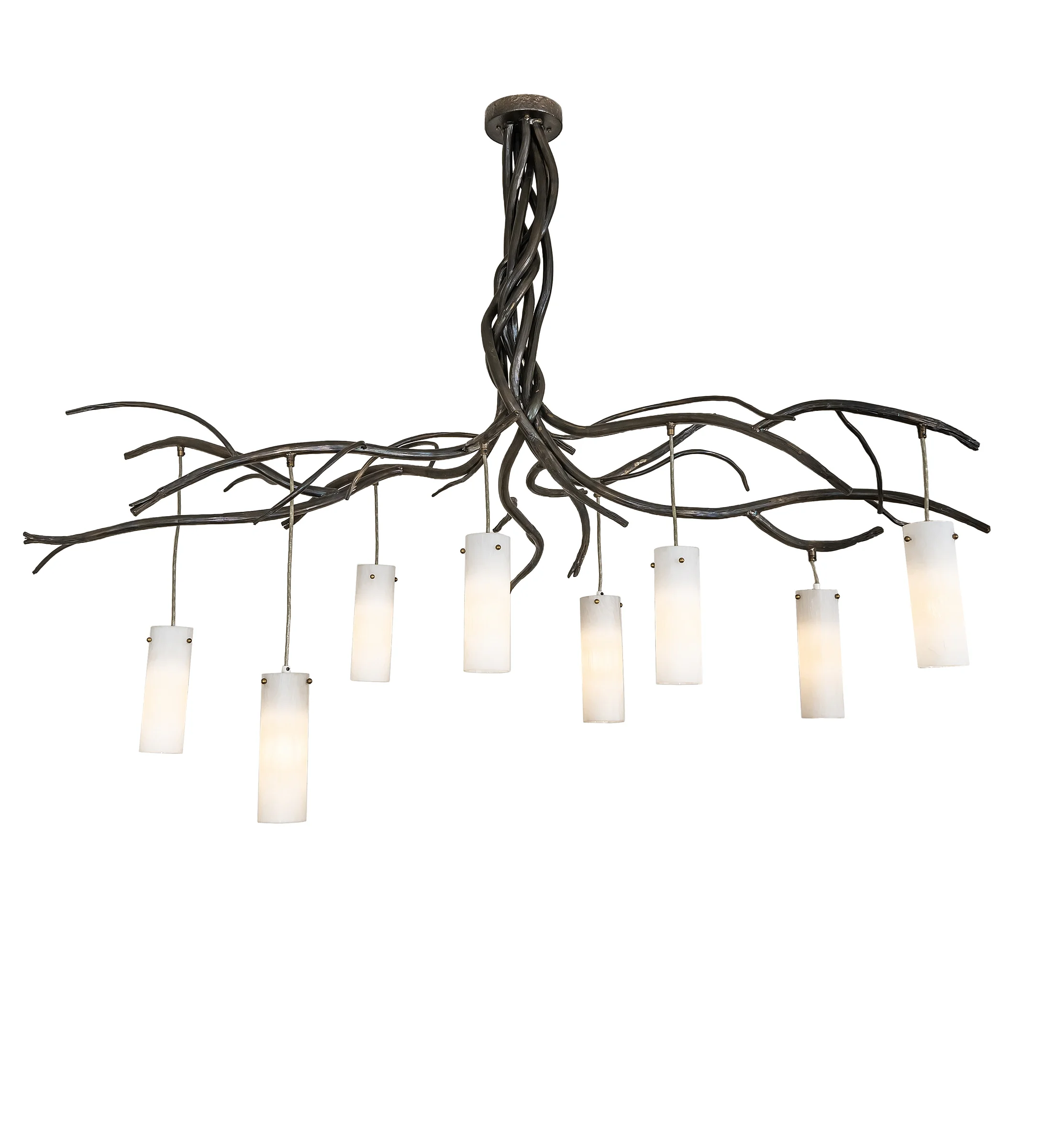 Winter Solstice Eight Light Chandelier in Dark Burnished Antique Copper