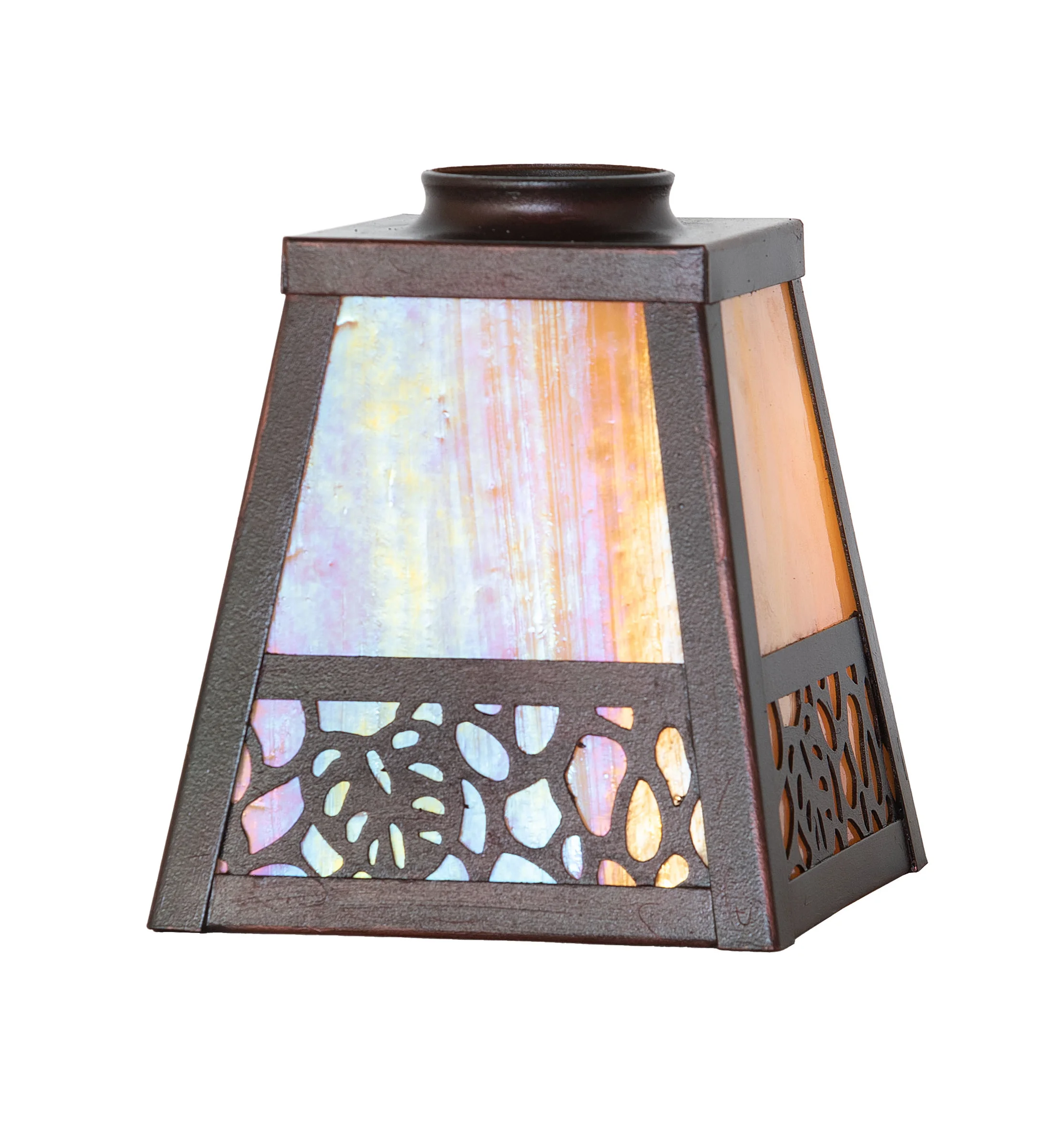 5.5" Square Split Mission Lotus Leaf Shade