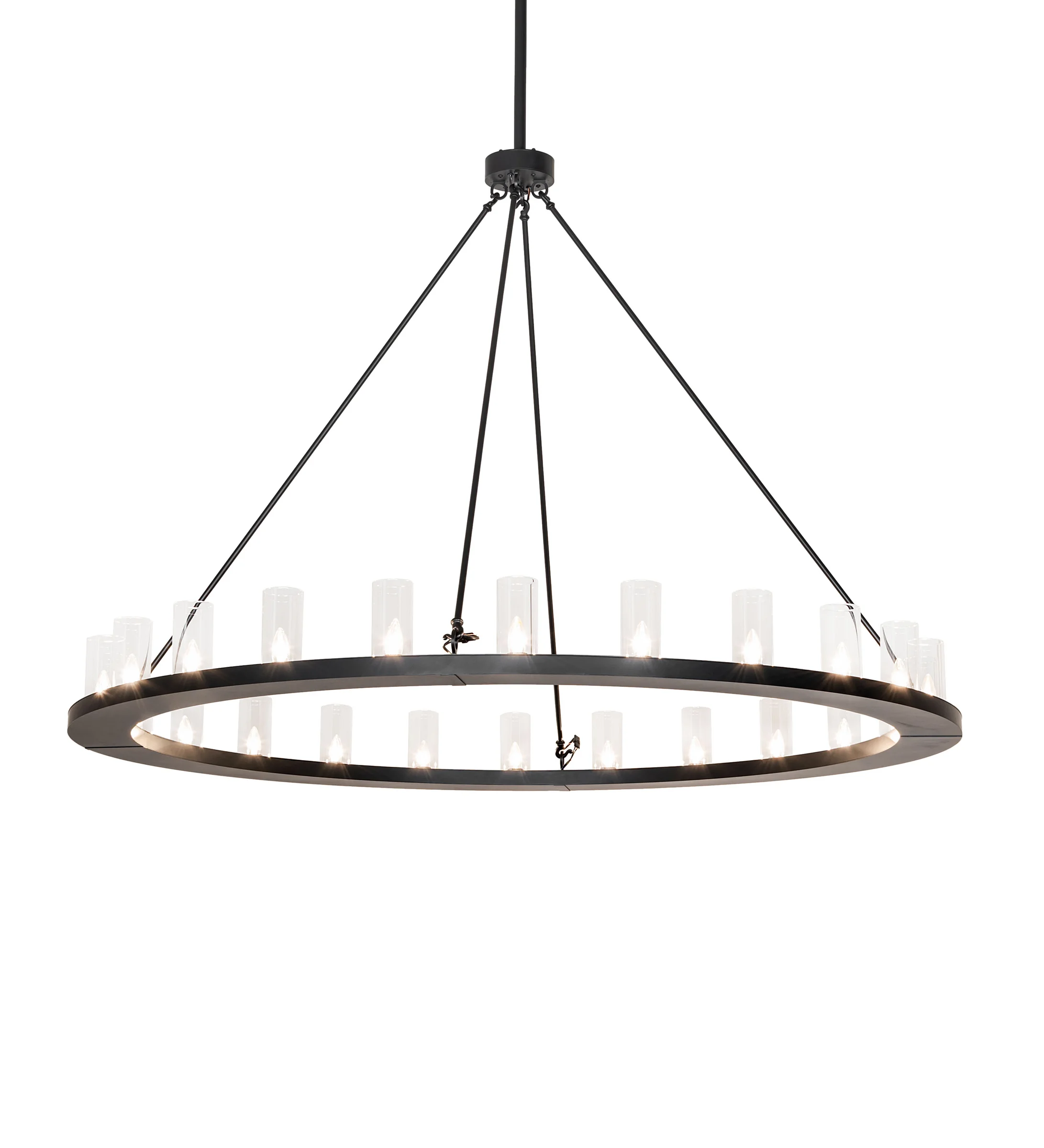 Loxley 24 Light Chandelier in Solar Black