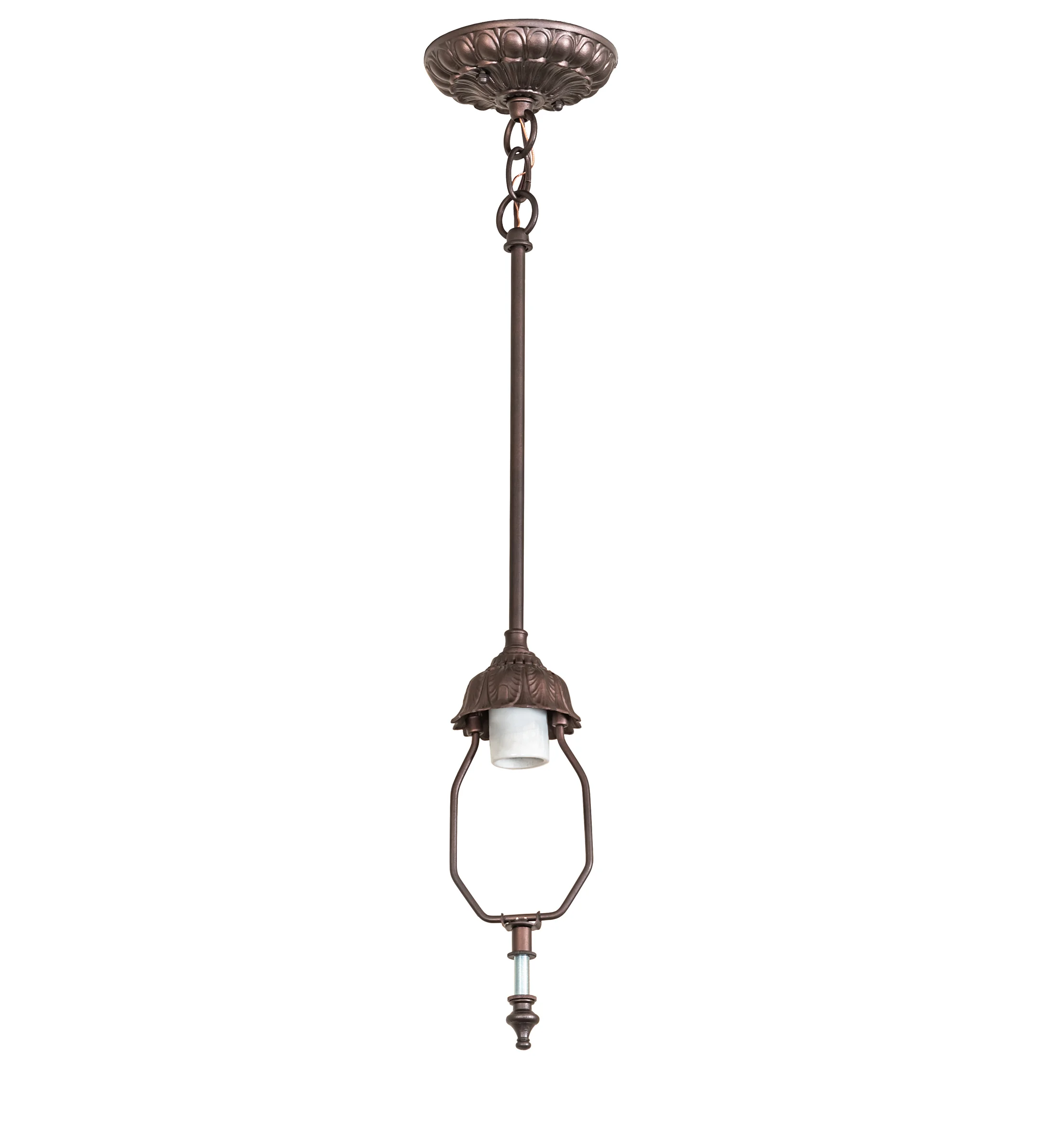 Victorian One Light Pendant Hardware in Mahogany Bronze