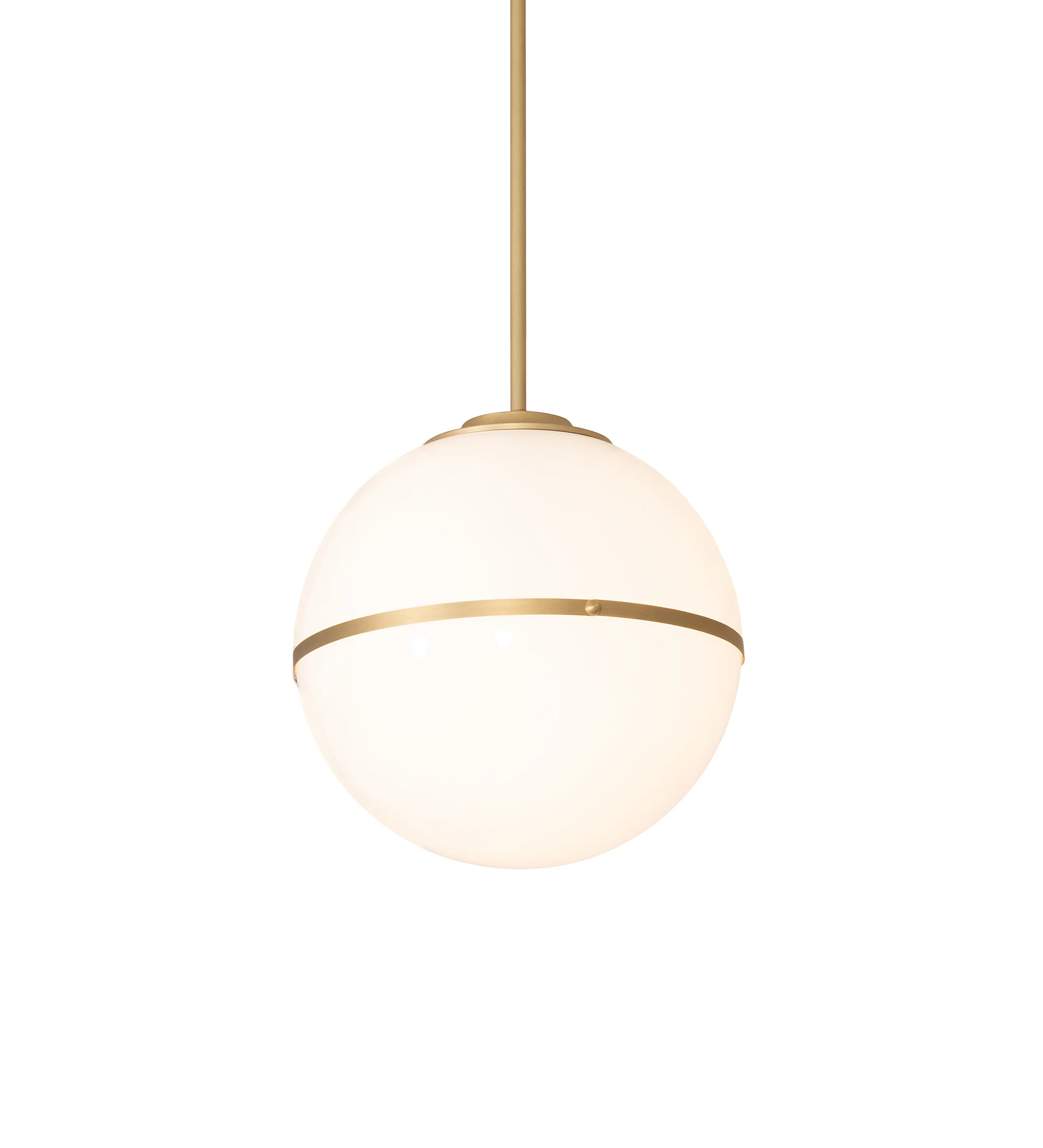 Bola Three Light Pendant in Brushed Brass