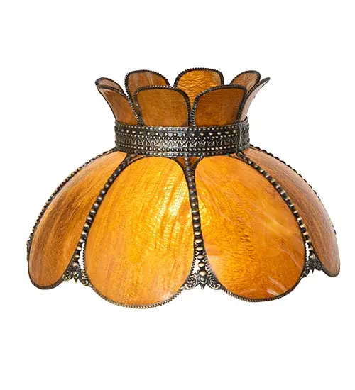 Every Meyda Tiffany item is a unique handcrafted work of art. Natural variations in the wide array of materials that we use to create each Meyda product make every item a masterpiece of its own. Photographs are a general representation of the product. Colors and designs will vary. Collection: Annabelle Finish: Craftsman Brown Highlighted Glass: Honey Granite Glass Width: 18.00" Height: 10.50" Length: 18.00" Weight: 6.50 lb Country of Origin: USA Safety Rating: Damp - alternate view