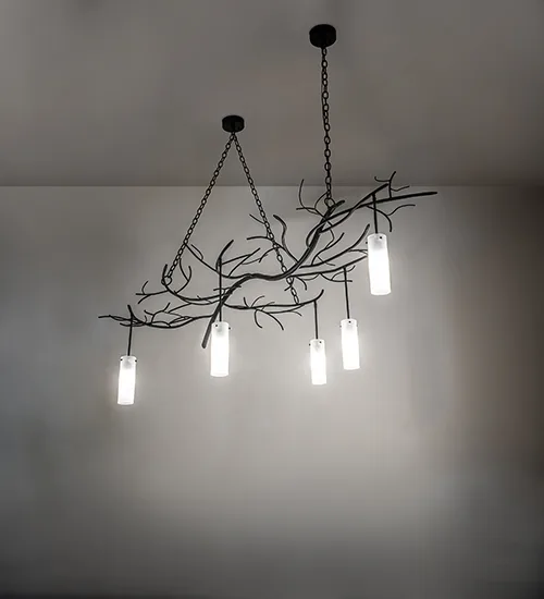 72" Long Winter Solstice Cilindro 5 Light Chandelier