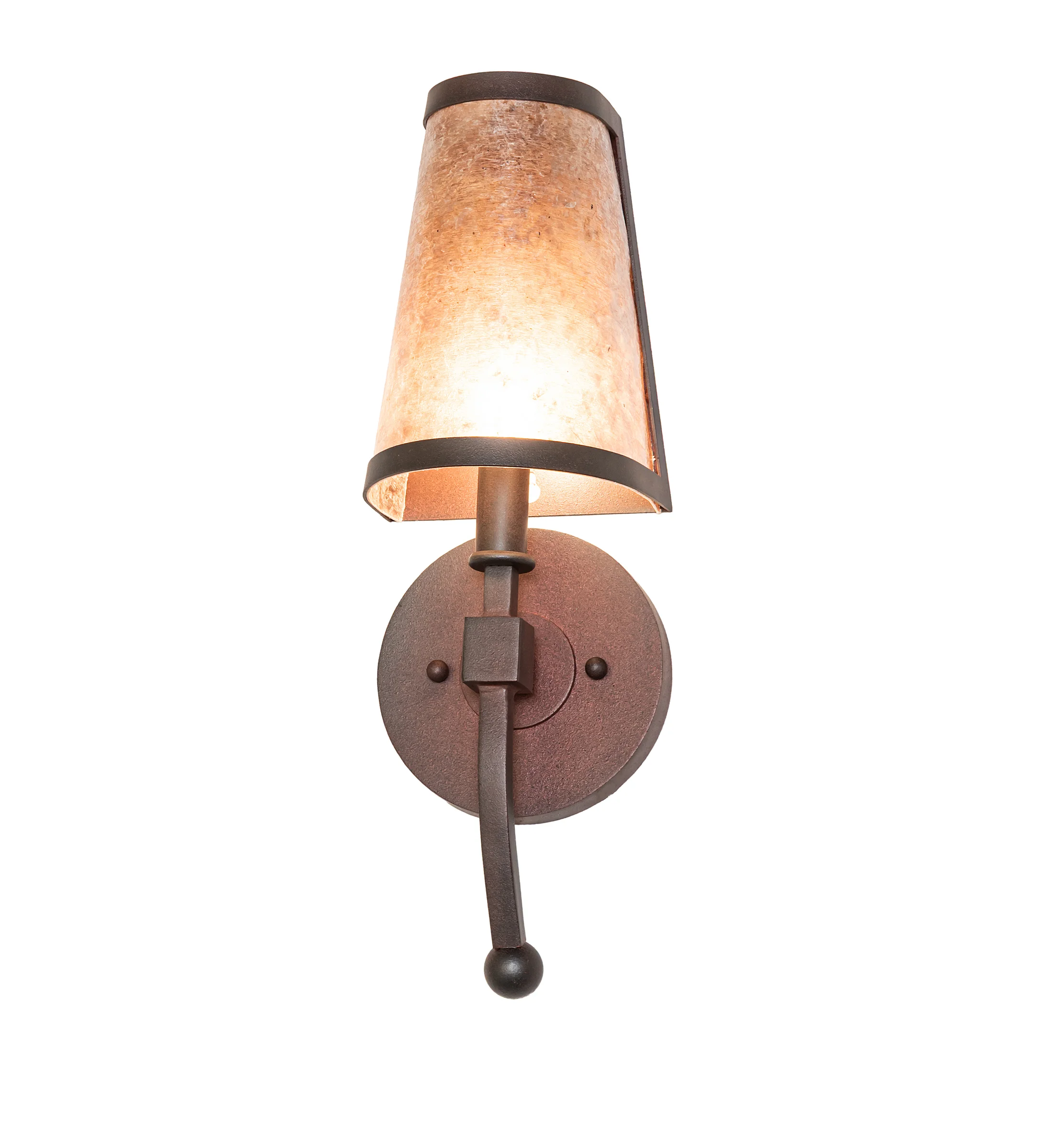 Verheven Two Light Wall Sconce in Wrought Iron On Rust