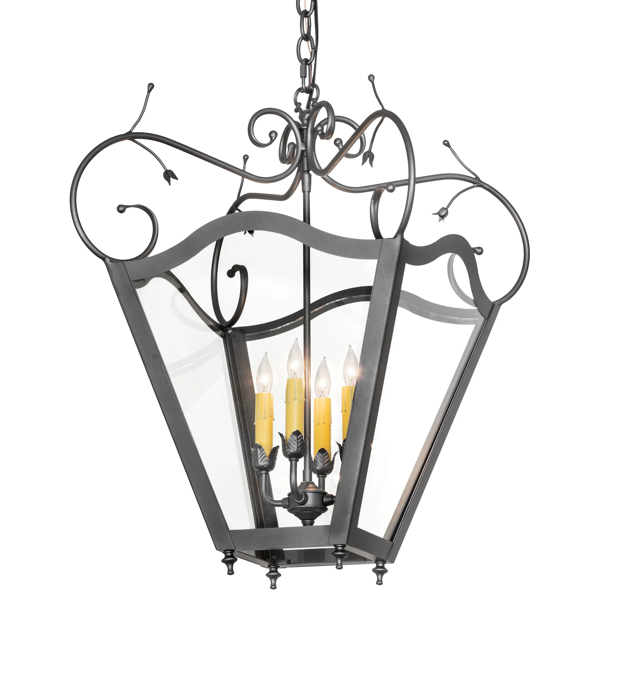 Terena Four Light Pendant in Wrought Iron